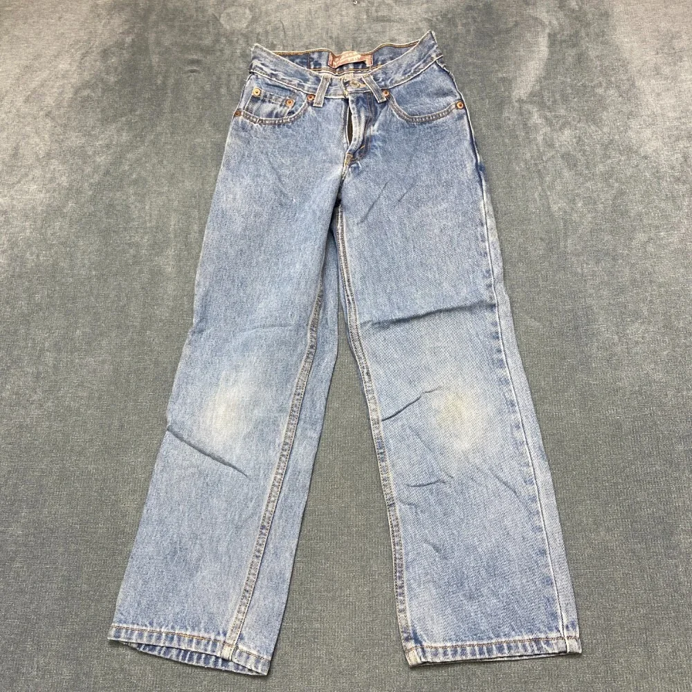 Vintage Levi's 550 Jeans Boys 10 Slim Fit 23x25 Blue Denim Cotton Straight Leg